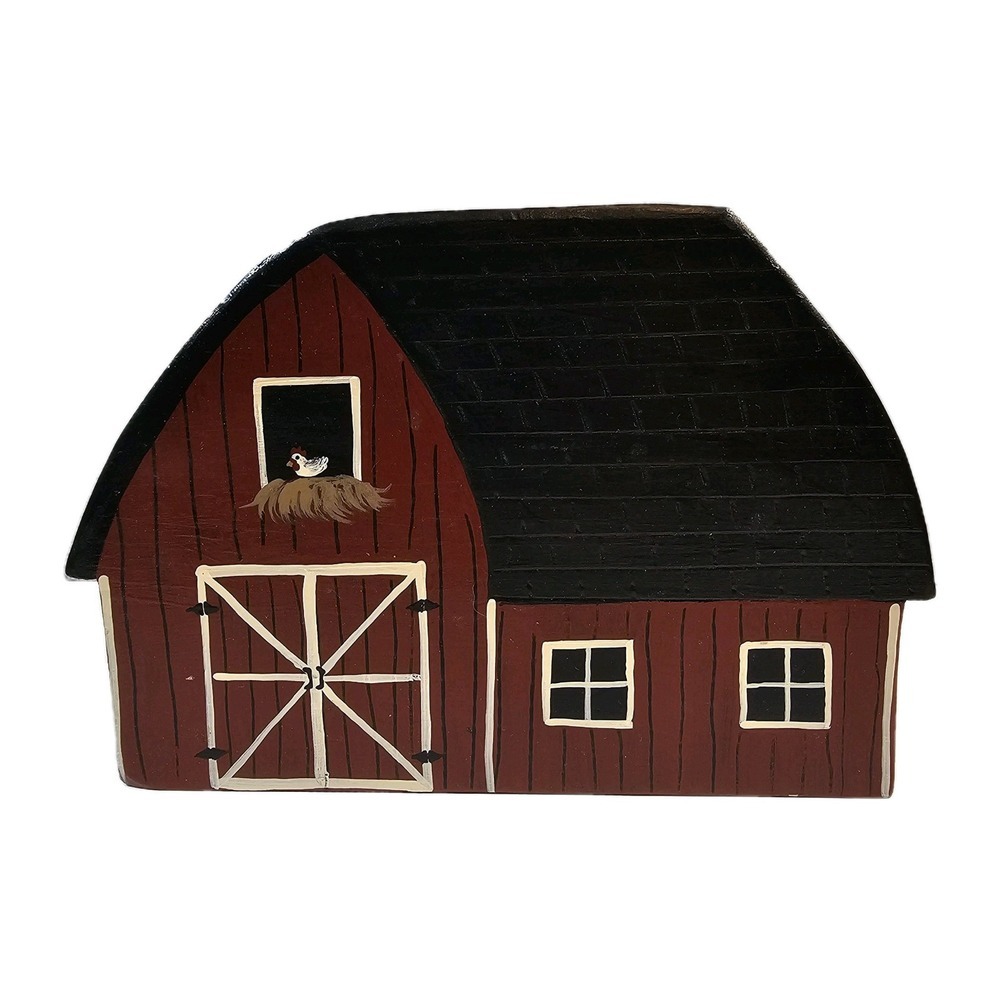 Wooden VTG Handmade Barn Chicken Shelf Decor Rustic Country Farm Cottagecore‎